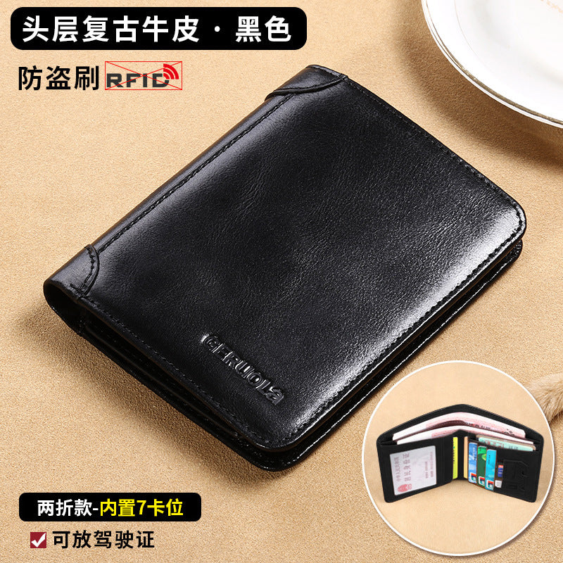 Men's genuine leather wallet