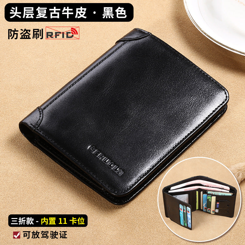 Men's genuine leather wallet