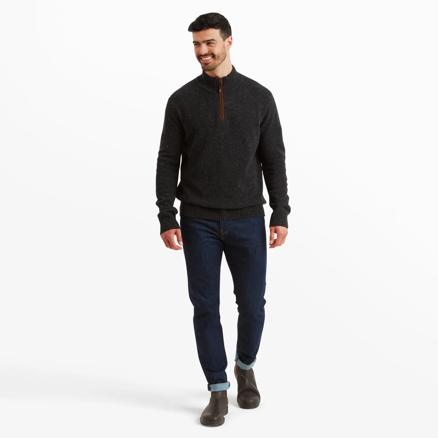 Mens Sherpa KANGTEGA QUARTER ZIP SWEATER