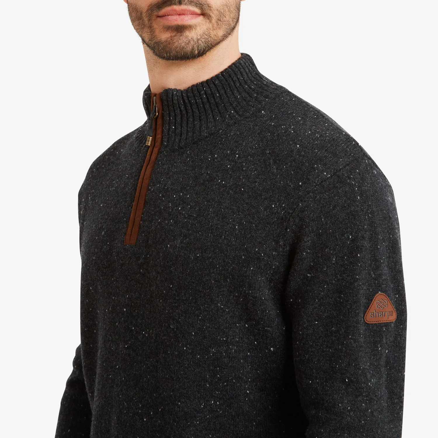 Mens Sherpa KANGTEGA QUARTER ZIP SWEATER