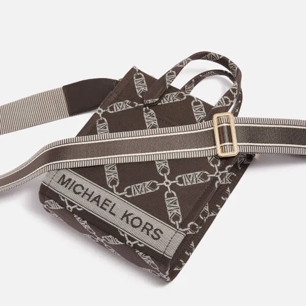 MICHAEL Michael Kors GIGI XS Logo-Jacquard Tote Bag