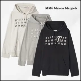 MM6 Maison Margiela  |Unisex Street Style Logo Hoodies