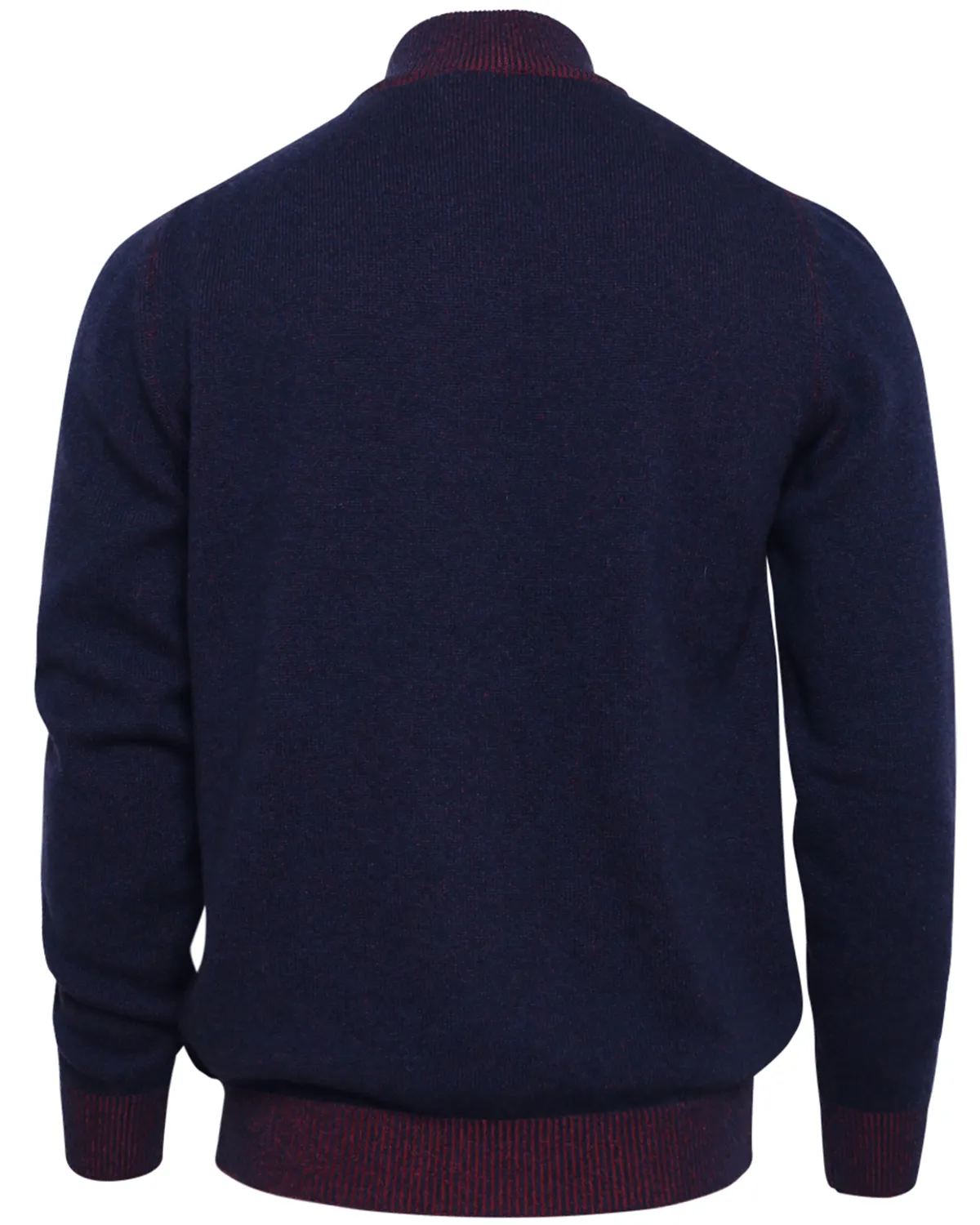 Navy and Red Undertone Quarter Zip