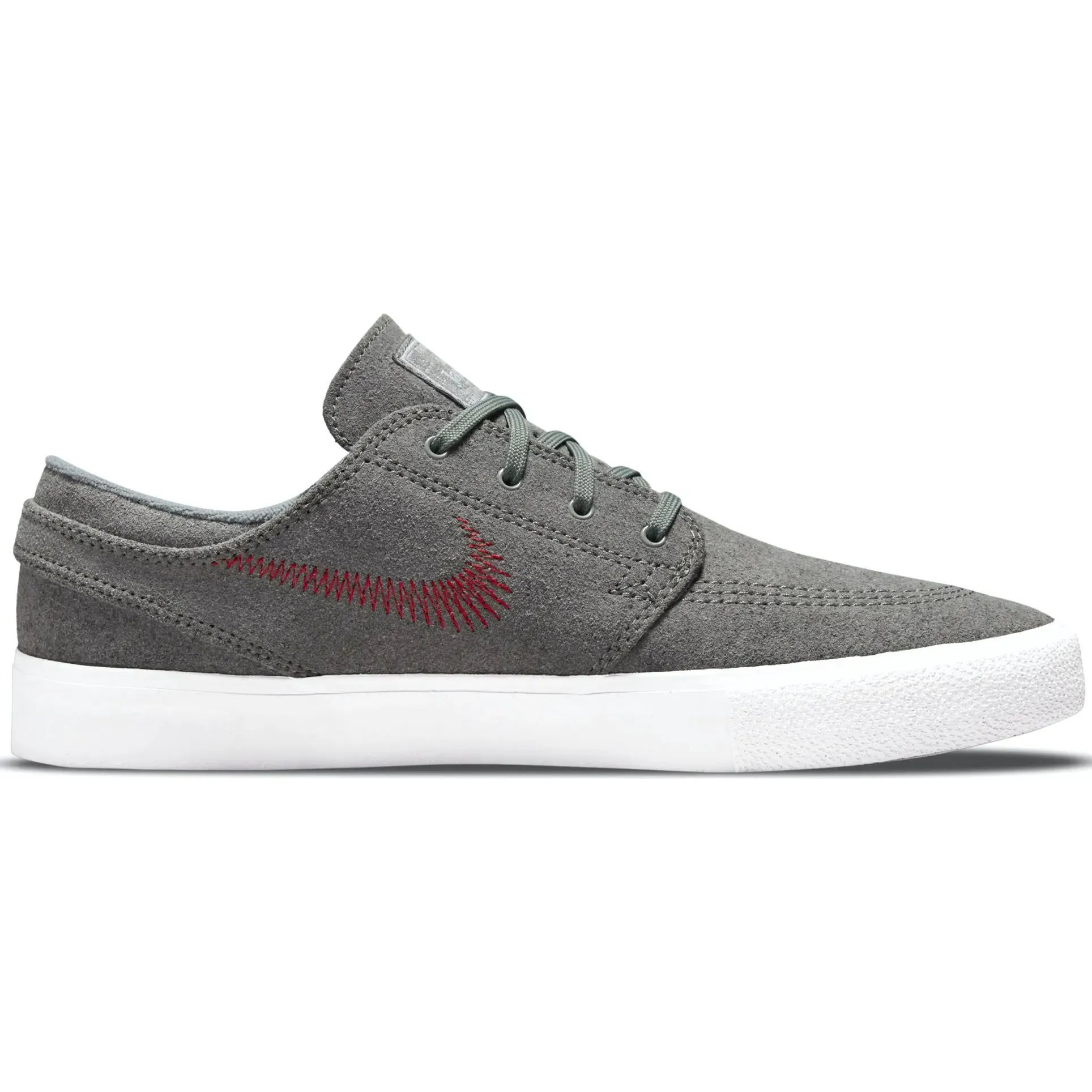 Nike SB Zoom Stefan Janoski FL RM Skate Shoes - Tumbled Grey/University Red-Tumbled Grey