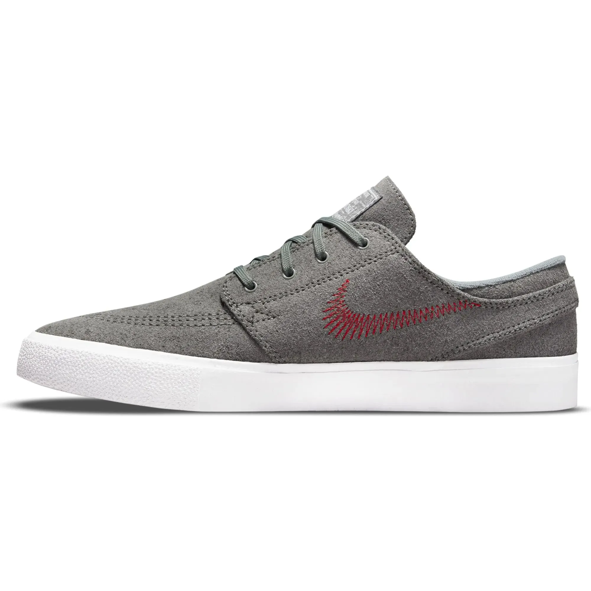 Nike SB Zoom Stefan Janoski FL RM Skate Shoes - Tumbled Grey/University Red-Tumbled Grey