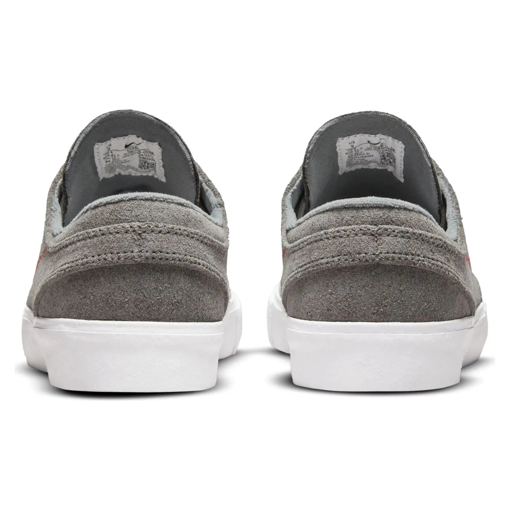 Nike SB Zoom Stefan Janoski FL RM Skate Shoes - Tumbled Grey/University Red-Tumbled Grey