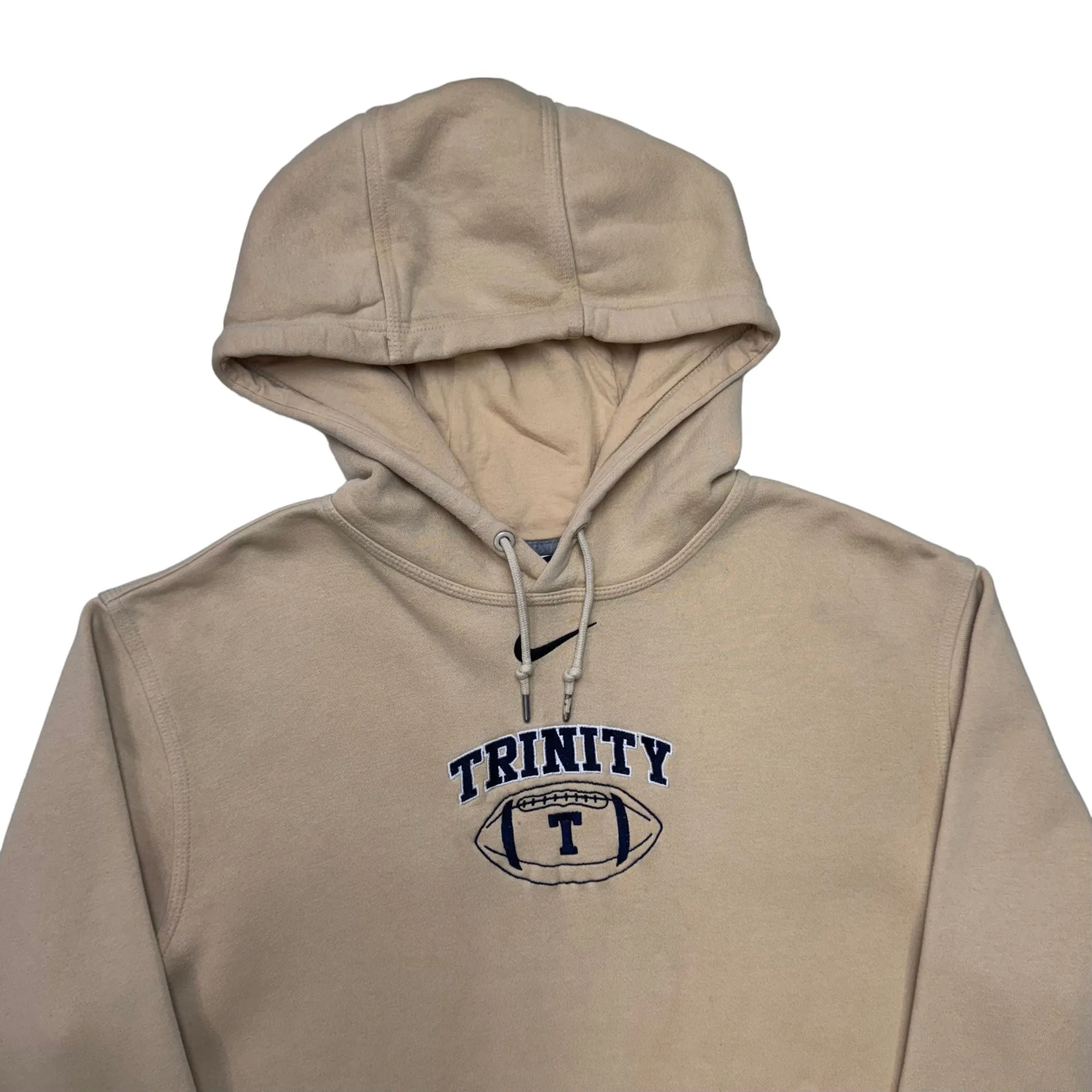 Nike Trinity Football Embroidered Pullover Hoodie Beige