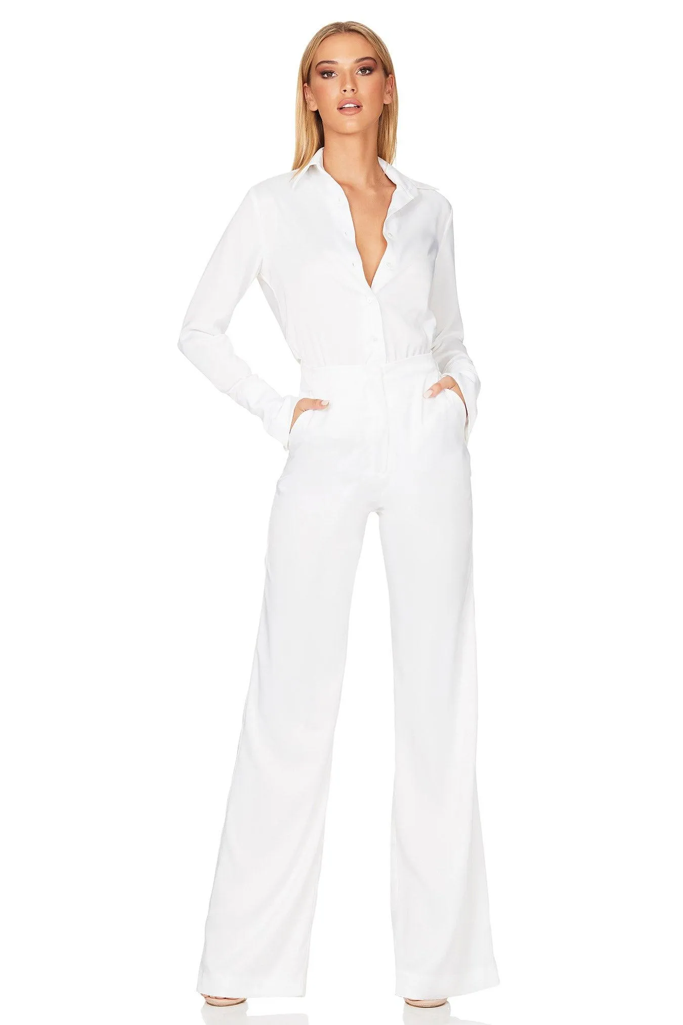 Nookie Sasha Satin Pants - White