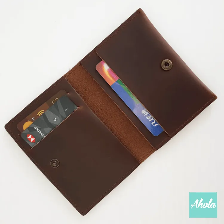 【Nordstrom】Genuine Leather Fold Card Wallet 牛皮刻名字卡包