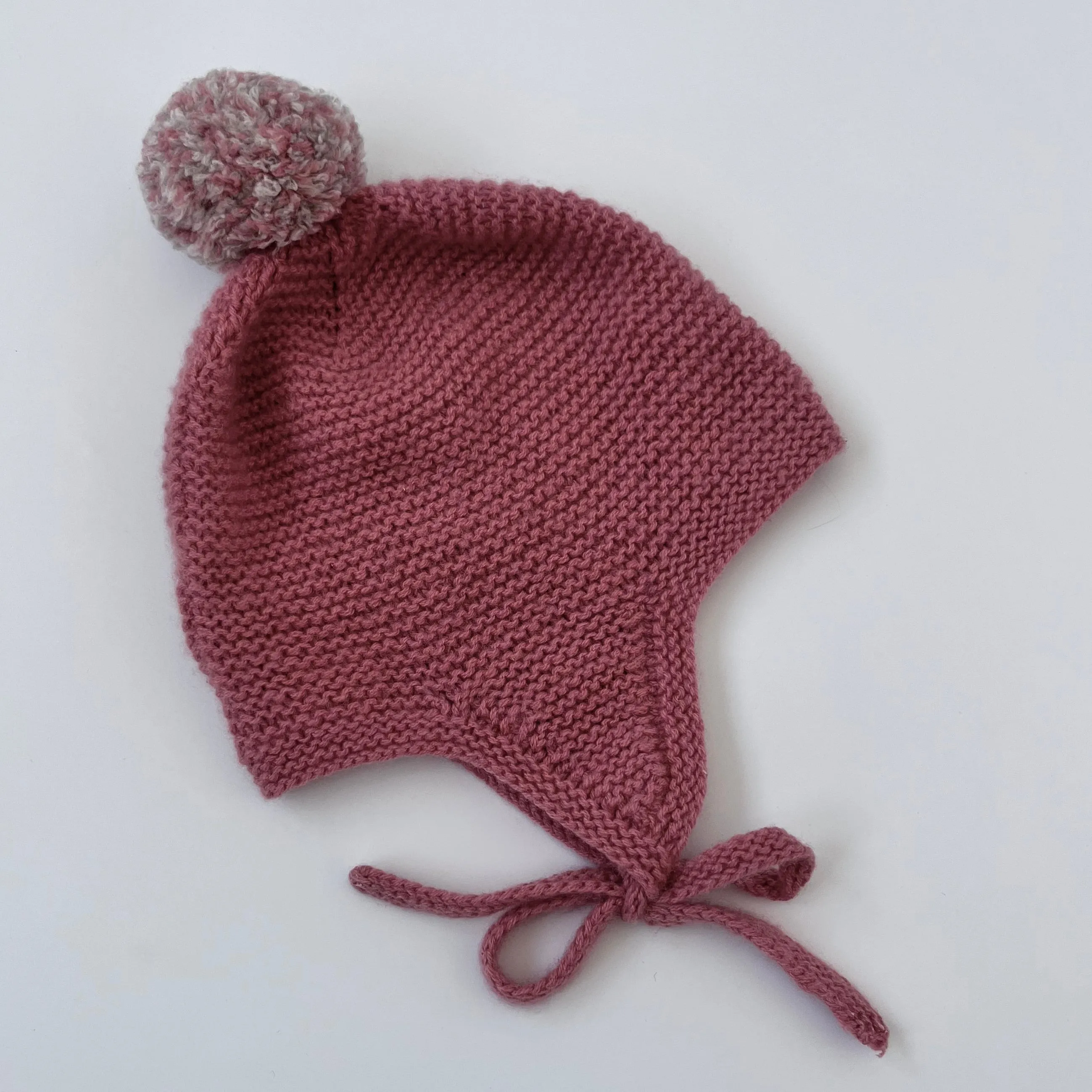 Olivier Pink Cashmere Pom Bonnet:18 Months - 3 Years