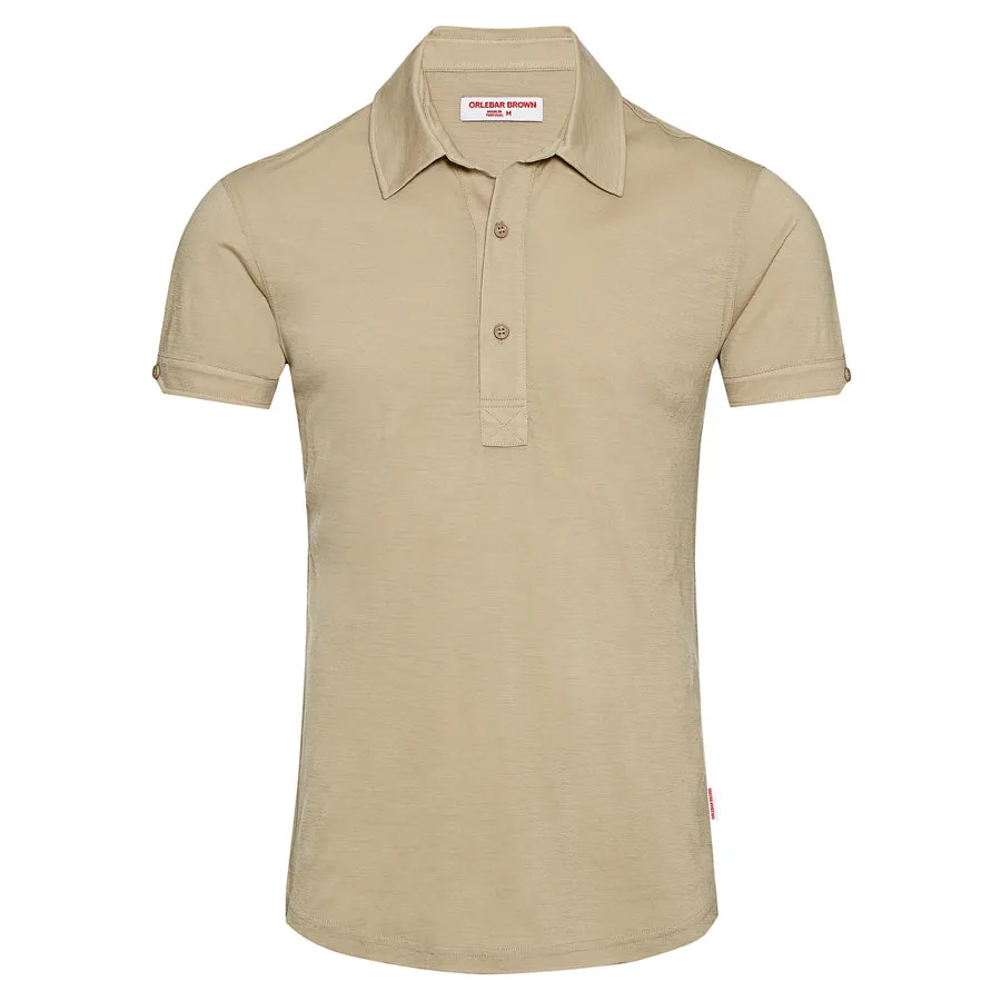 Orlebar Brown - Sebastian Merino Polo Shirt in Nutmeg