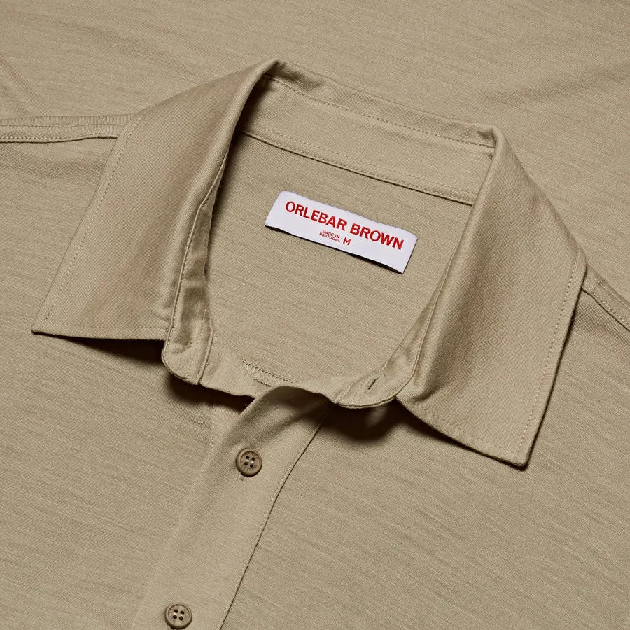 Orlebar Brown - Sebastian Merino Polo Shirt in Nutmeg