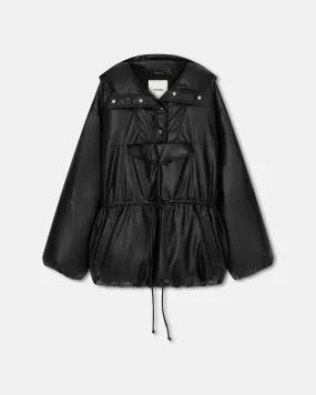 Osana - Okobor Alt-Leather Belted Puffer - Black