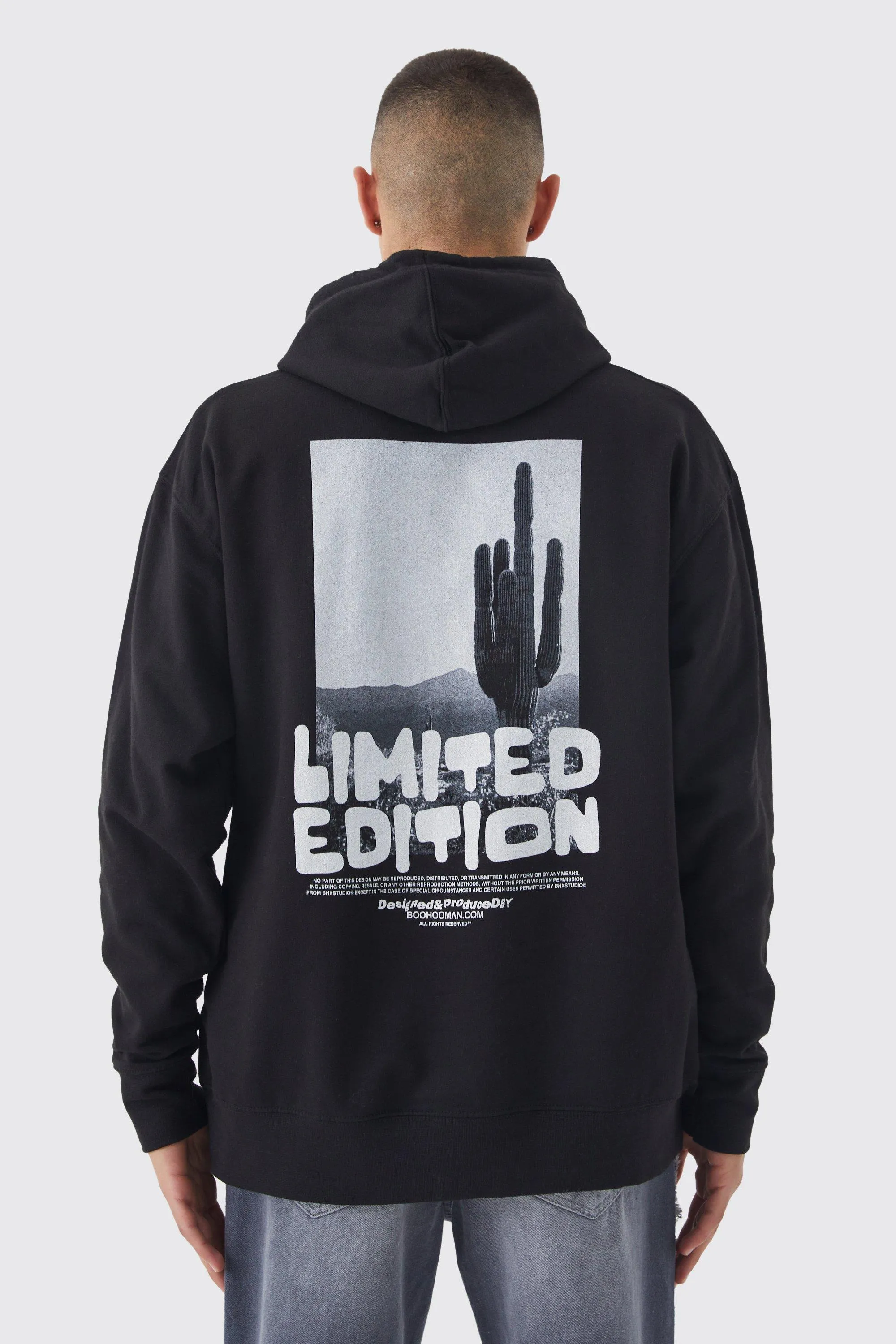 Oversized Scenic Graphic Hoodie | boohooMAN UK