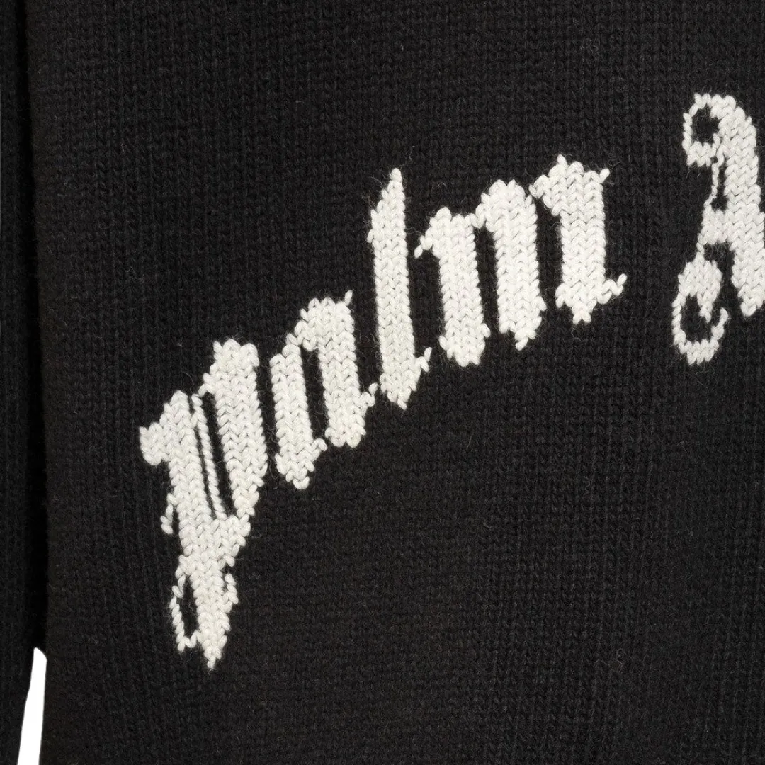 Palm Angels  |Wool Sweat Street Style Long Sleeves Logo Hoodies