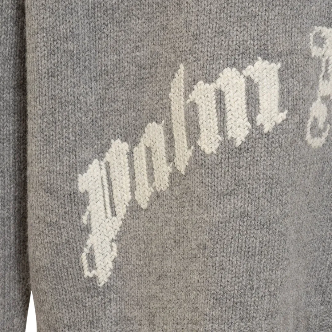 Palm Angels  |Wool Sweat Street Style Long Sleeves Logo Hoodies