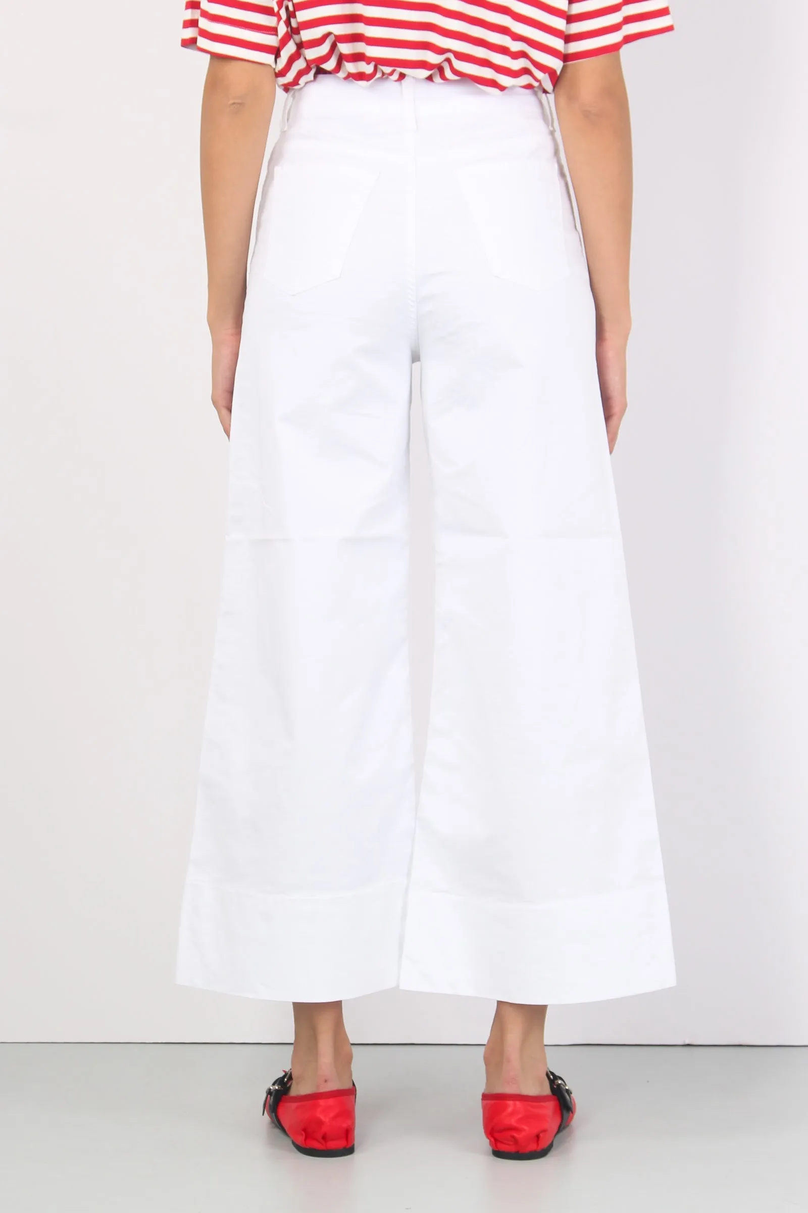 Pantalone Risvolto Bull Bianco