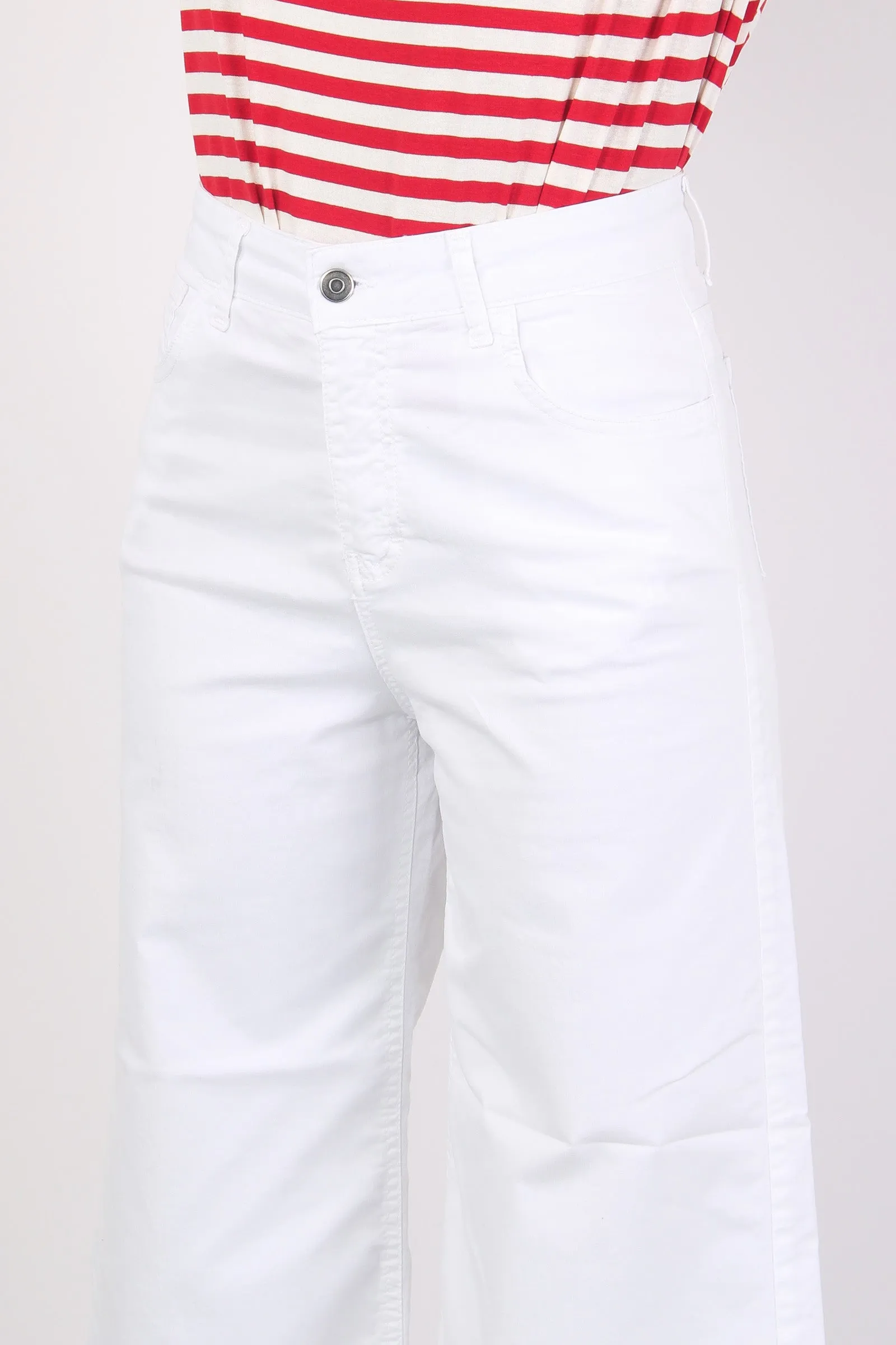 Pantalone Risvolto Bull Bianco