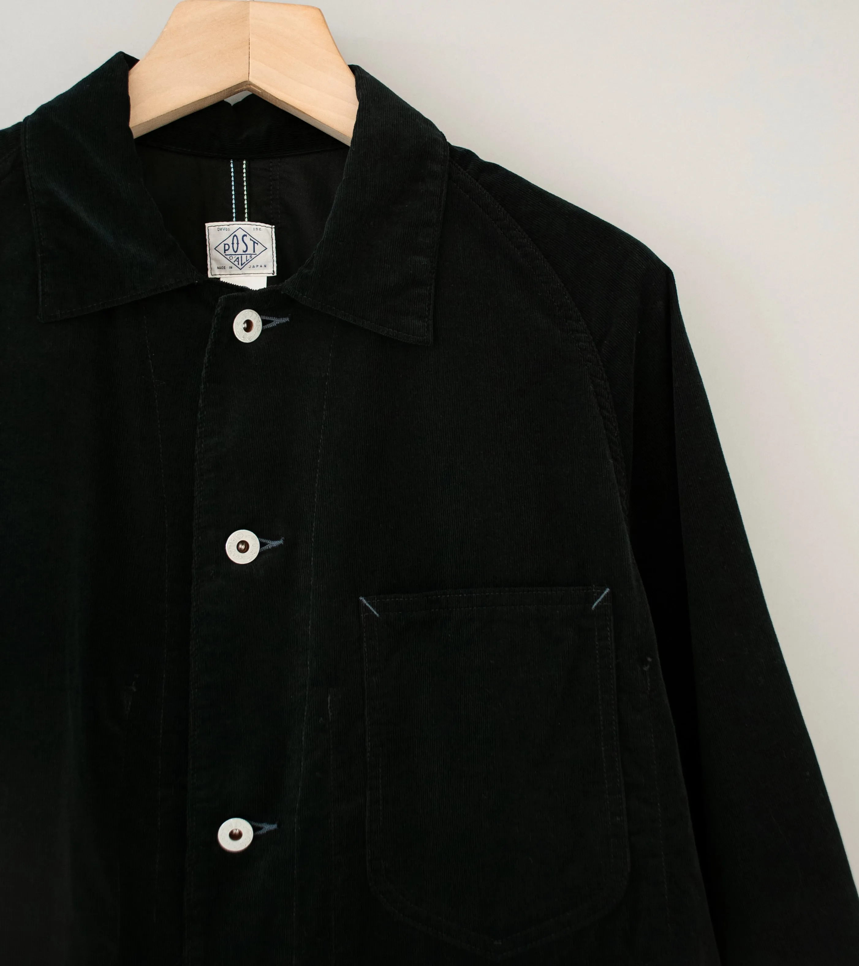 Post Overalls 'Post 44 Jacket' (Black Summer Corduroy)