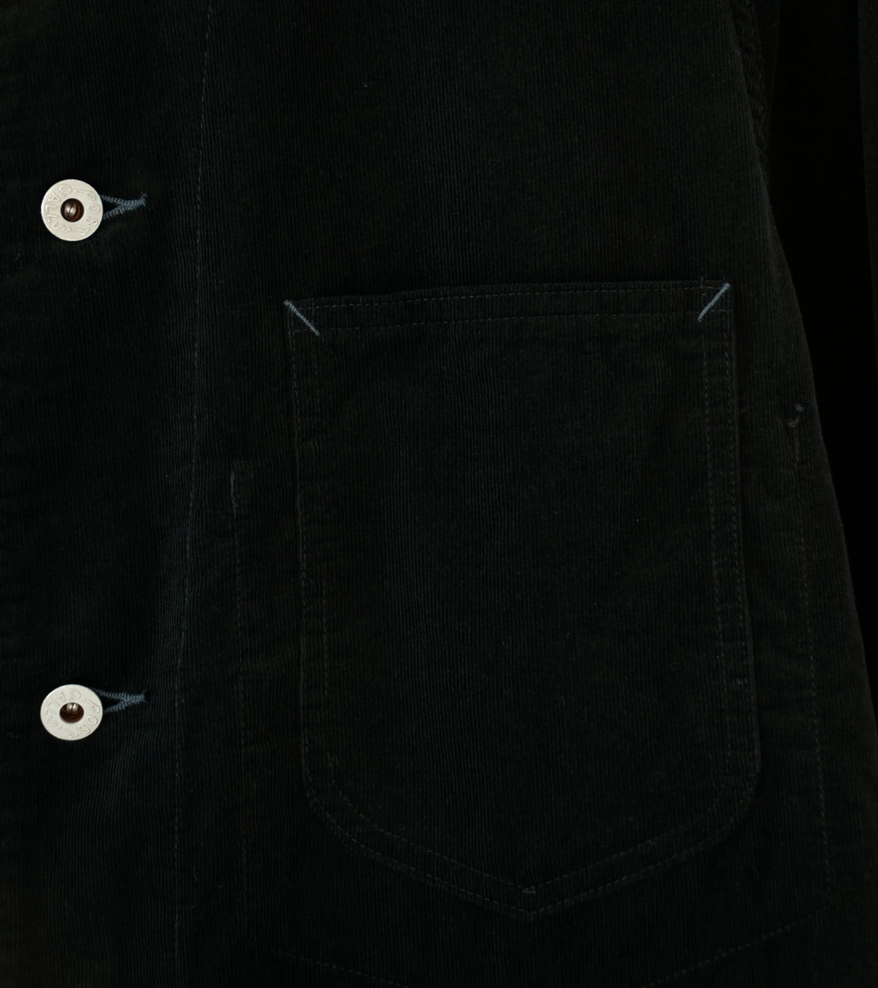 Post Overalls 'Post 44 Jacket' (Black Summer Corduroy)