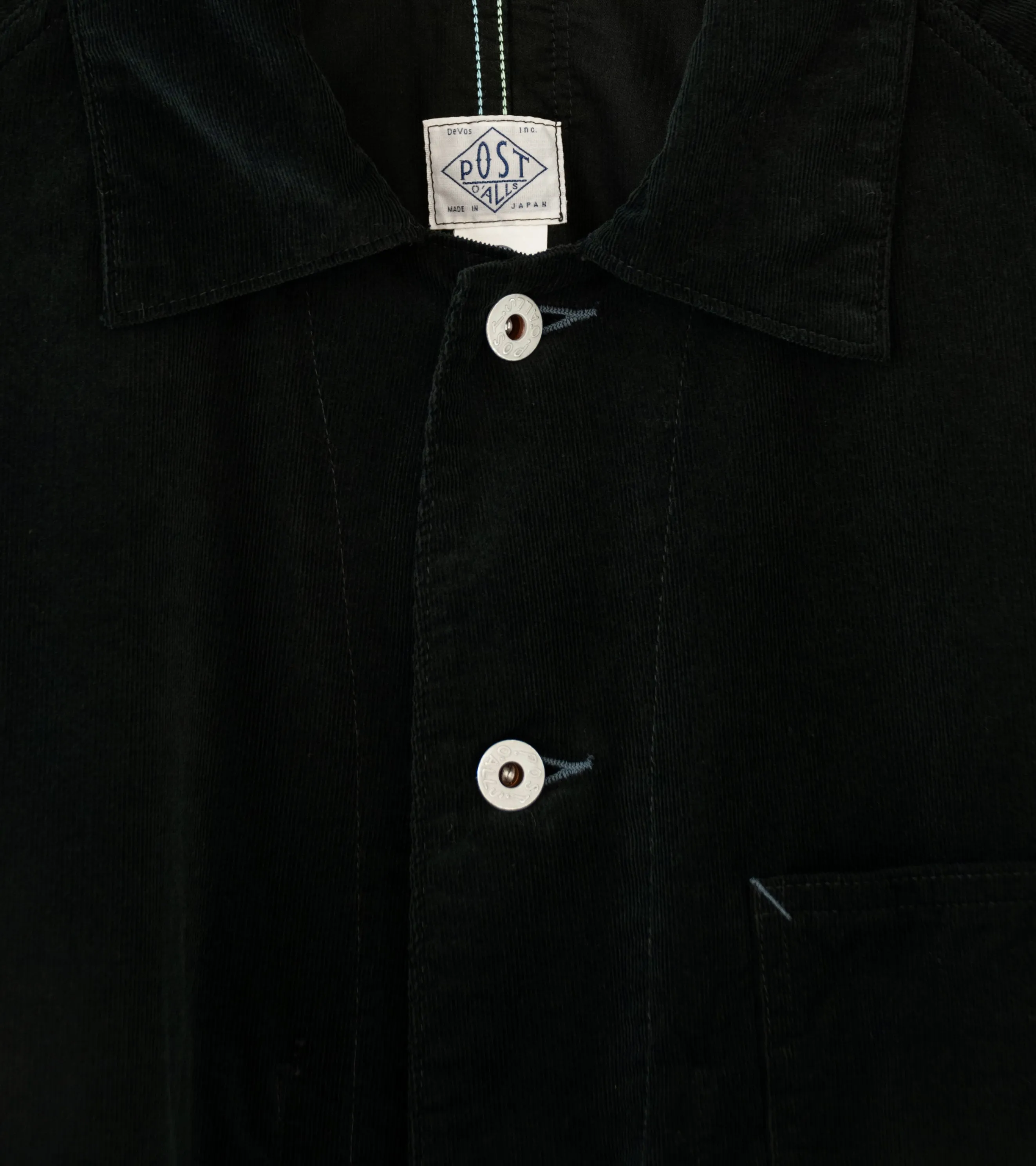 Post Overalls 'Post 44 Jacket' (Black Summer Corduroy)