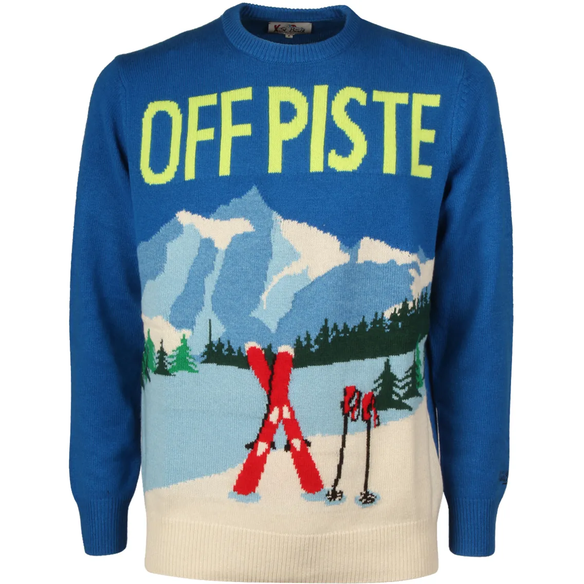 PULL OVER OFF PISTE POSTCARD Uomo Blu