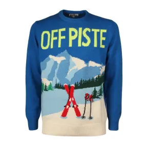 PULL OVER OFF PISTE POSTCARD Uomo Blu