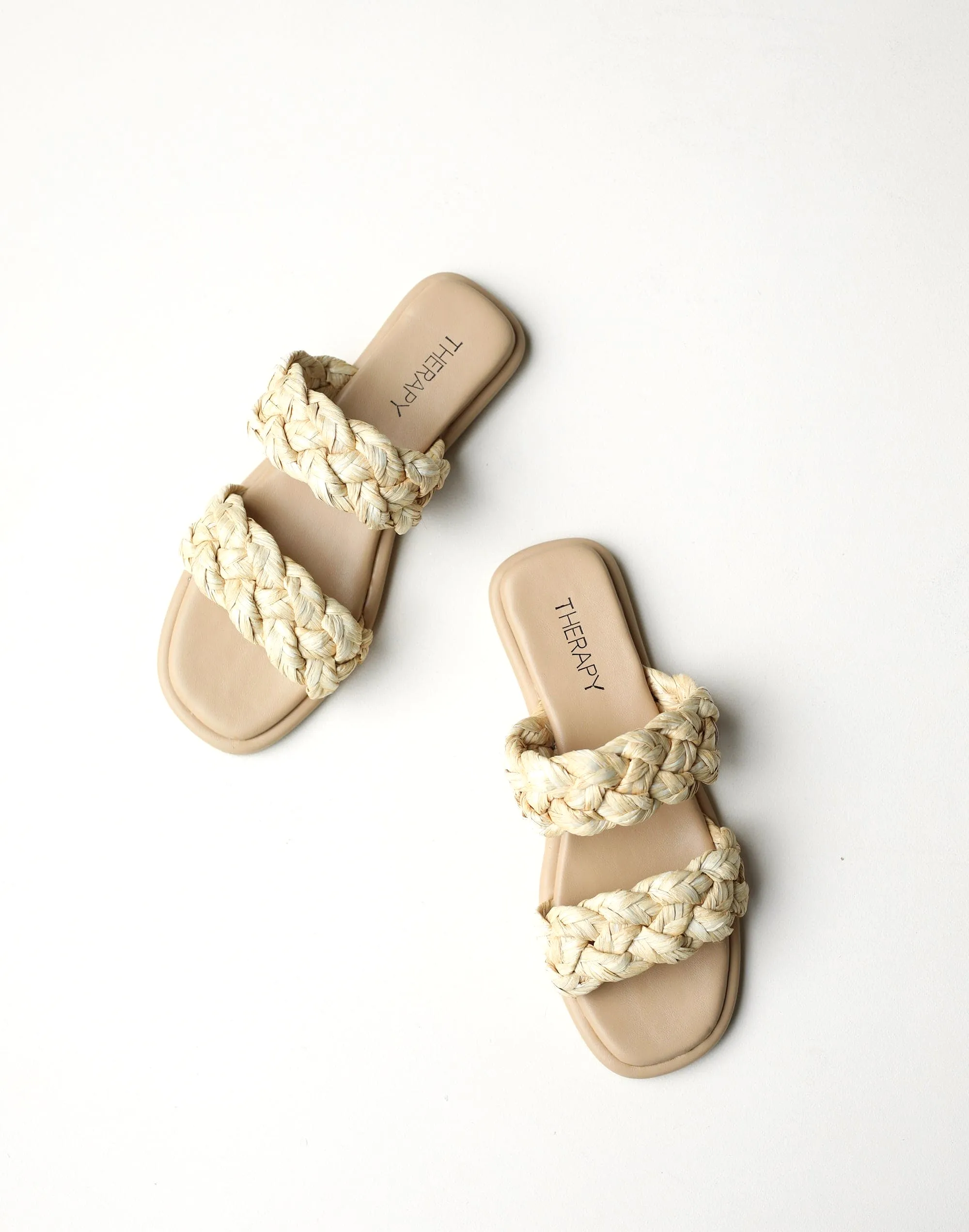 Raain Sandals (Natural Raffia) - By Therapy