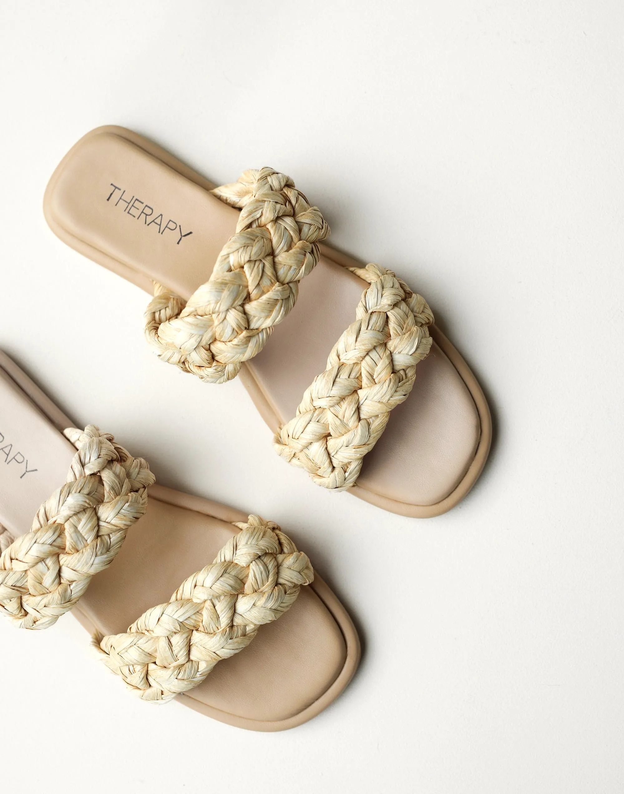 Raain Sandals (Natural Raffia) - By Therapy