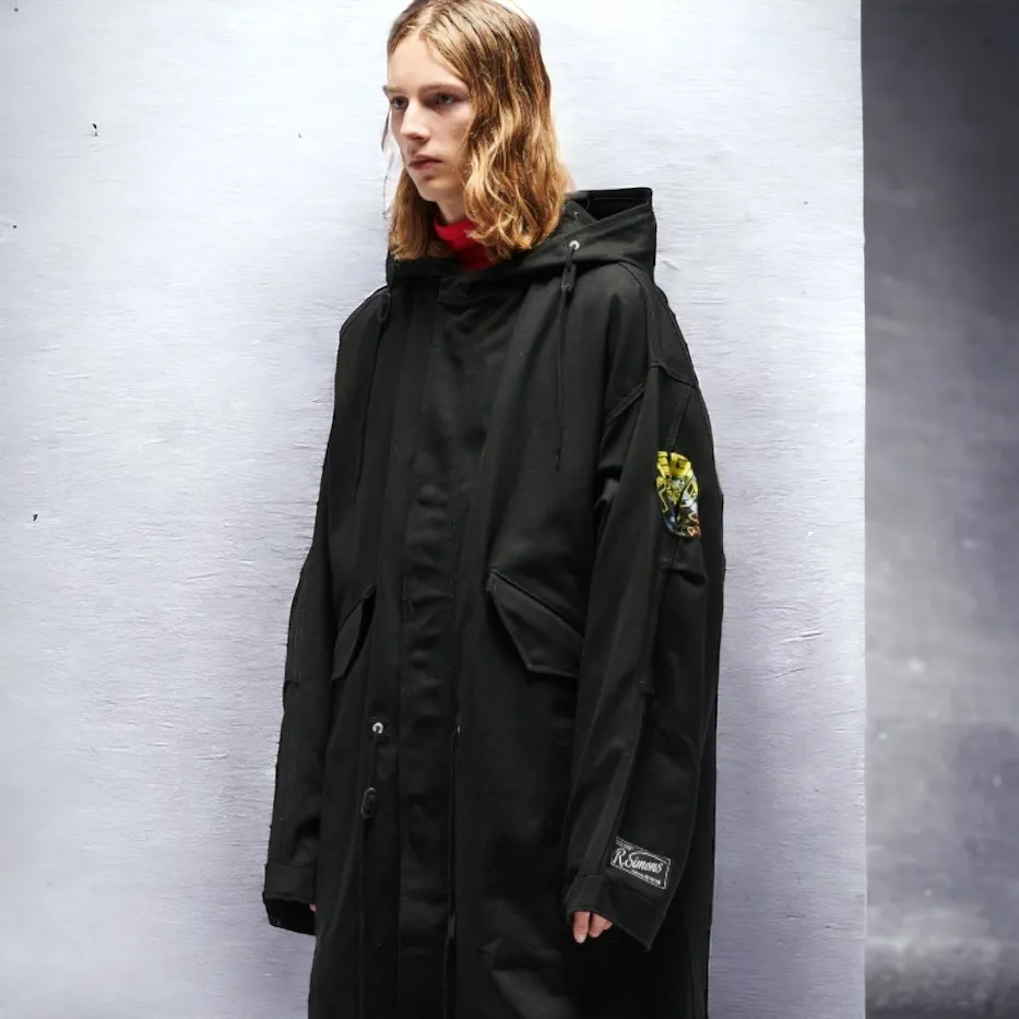 RAF SIMONS  |Long Sleeves Cotton Oversized Designers Hoodies