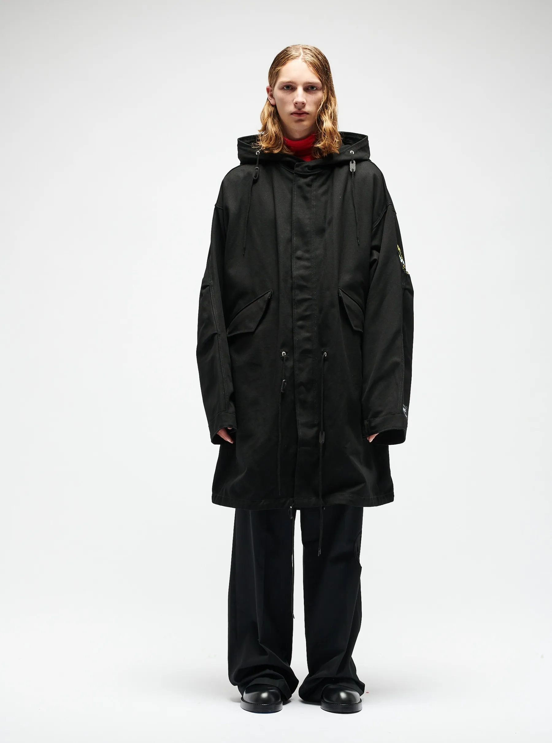 RAF SIMONS  |Long Sleeves Cotton Oversized Designers Hoodies