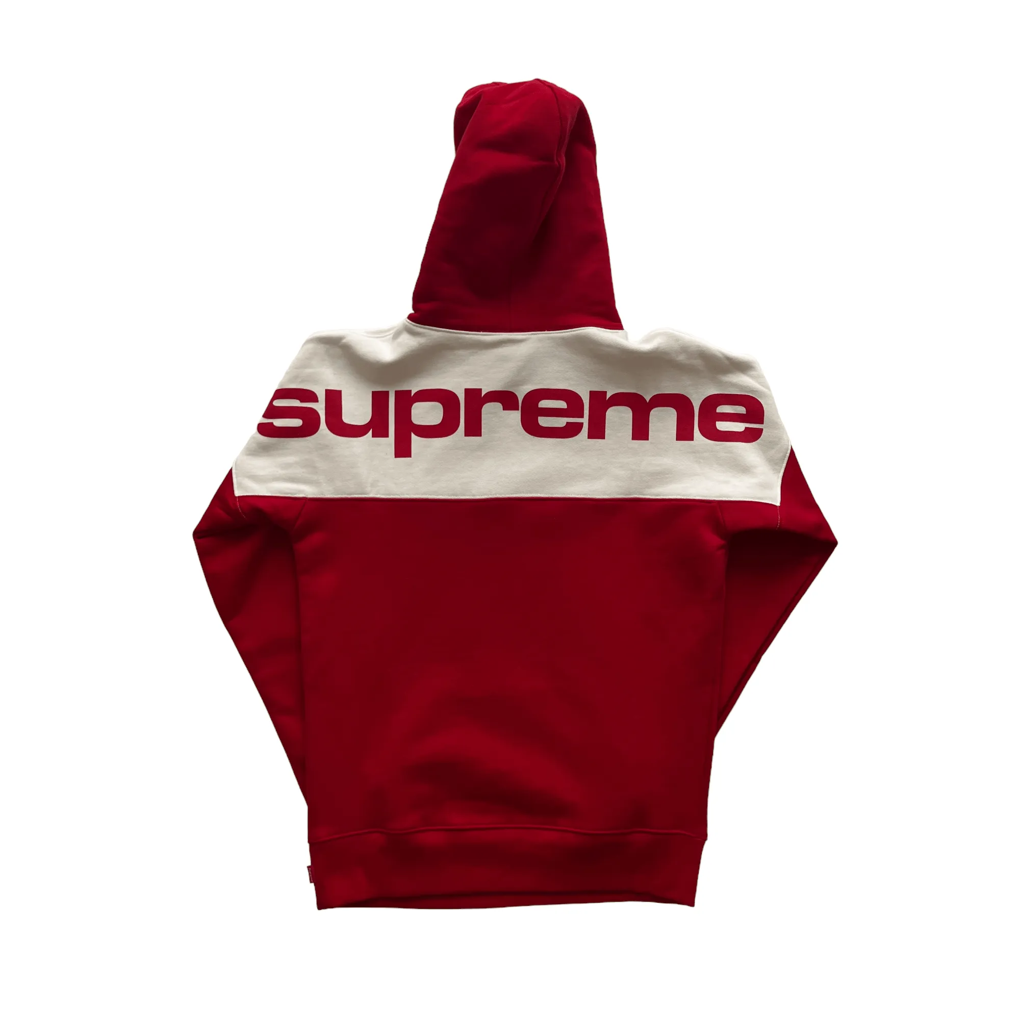 Red Supreme Blocked Hoodie - Small