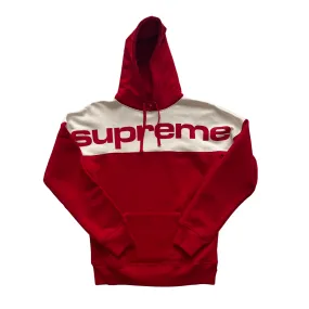 Red Supreme Blocked Hoodie - Small