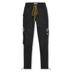 Rhude Cupro Black Cargo Pants