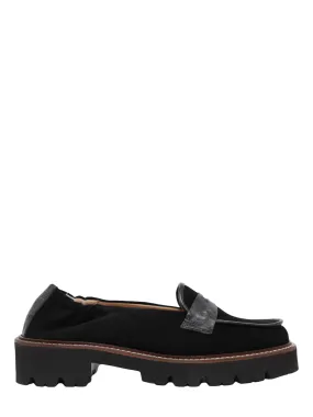 Ron White Finton Loafer Cashmere Print Calf in Black