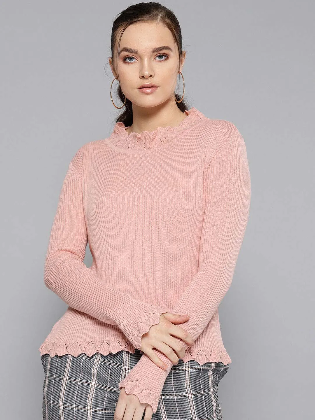 Ruffle Neck Sweater