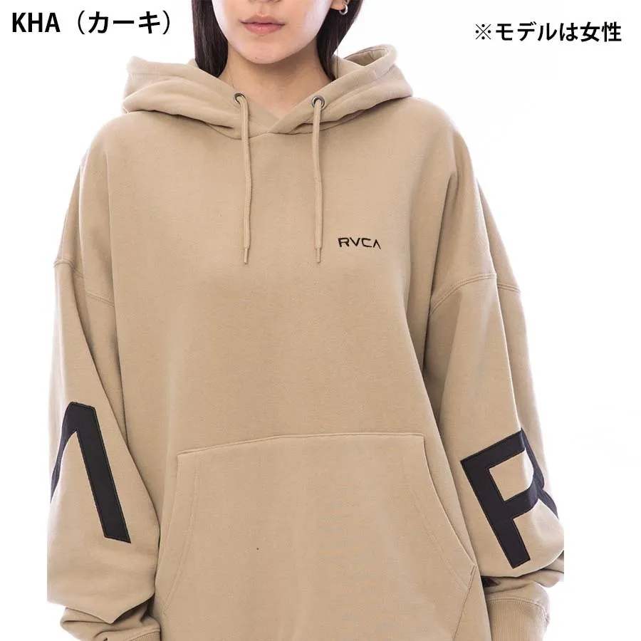 RVCA  |Unisex Bi-color Long Sleeves Oversized Logo Hoodies