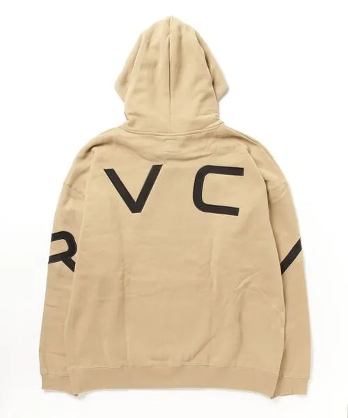 RVCA  |Unisex Bi-color Long Sleeves Oversized Logo Hoodies