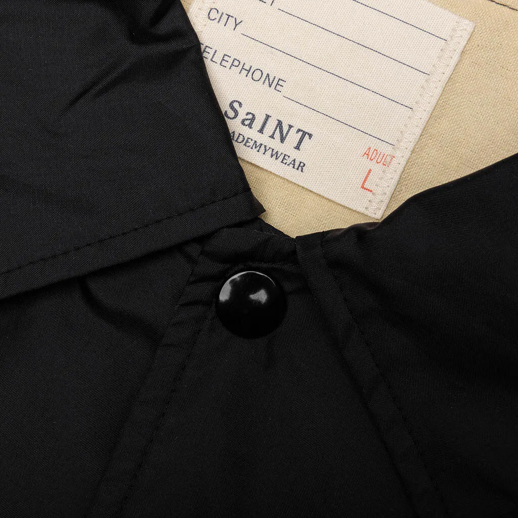 Saint Michael x Shermer Academy Coach Jacket - Black