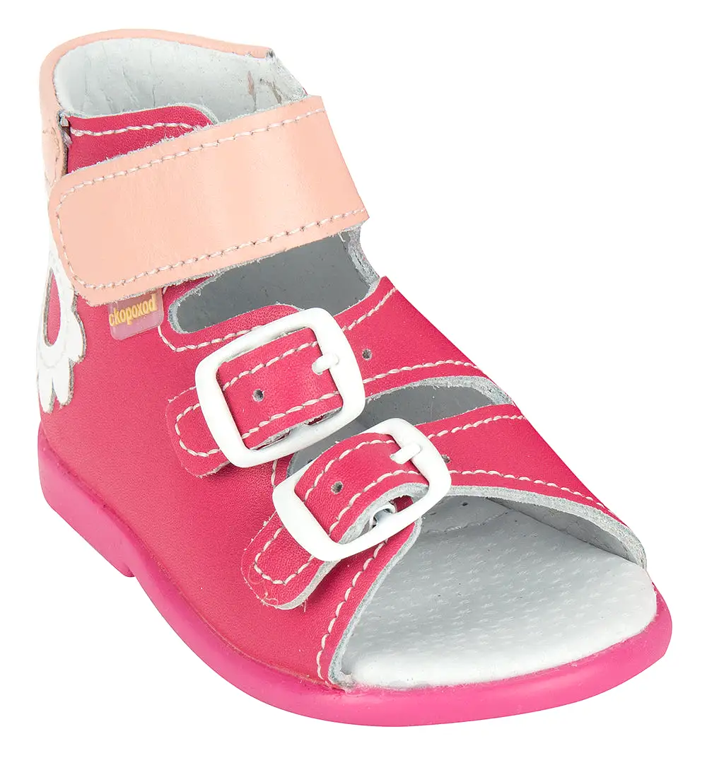 Sandals 15-104-9 First Step for Boys and Girls Genuine Leather - High Sole