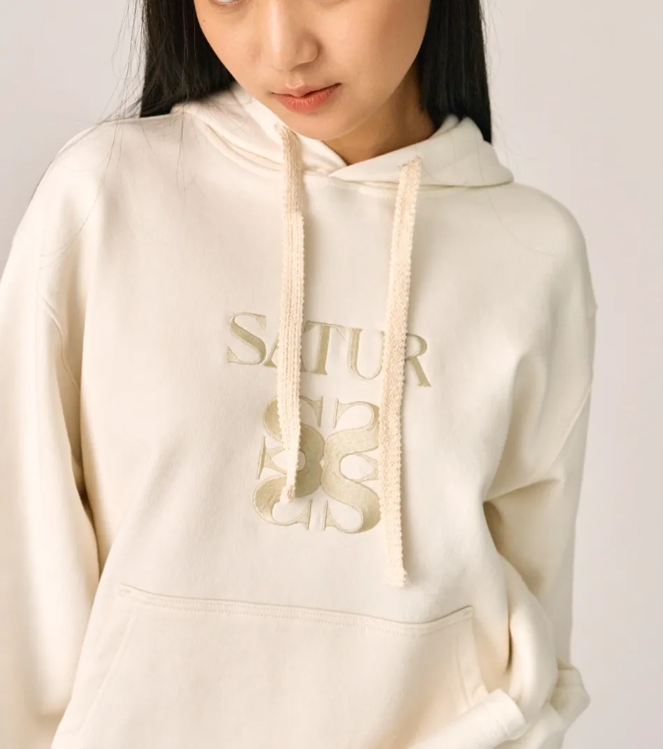 SATUR  |Unisex Street Style Logo Hoodies