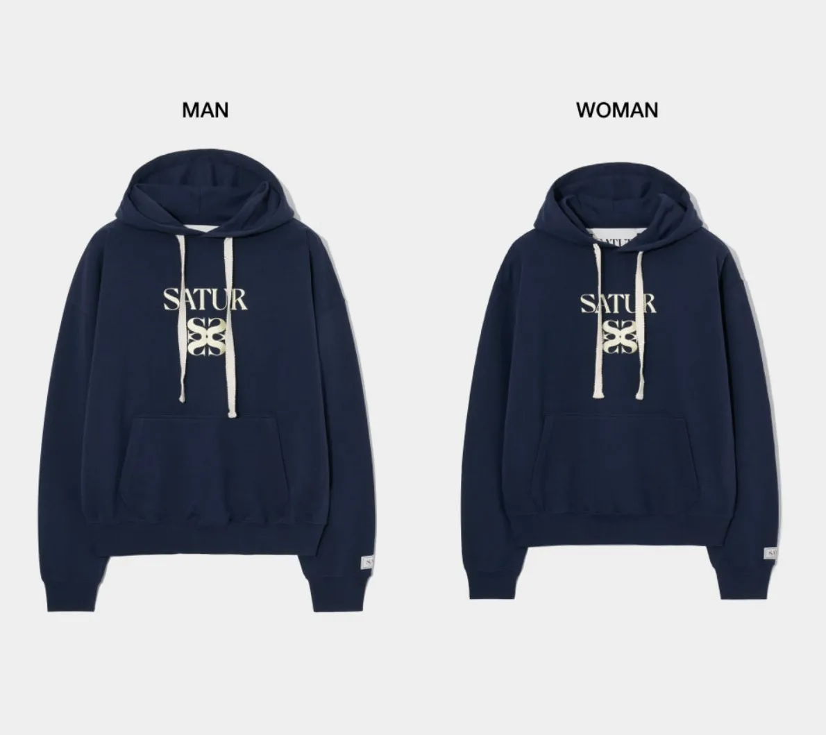 SATUR  |Unisex Street Style Logo Hoodies