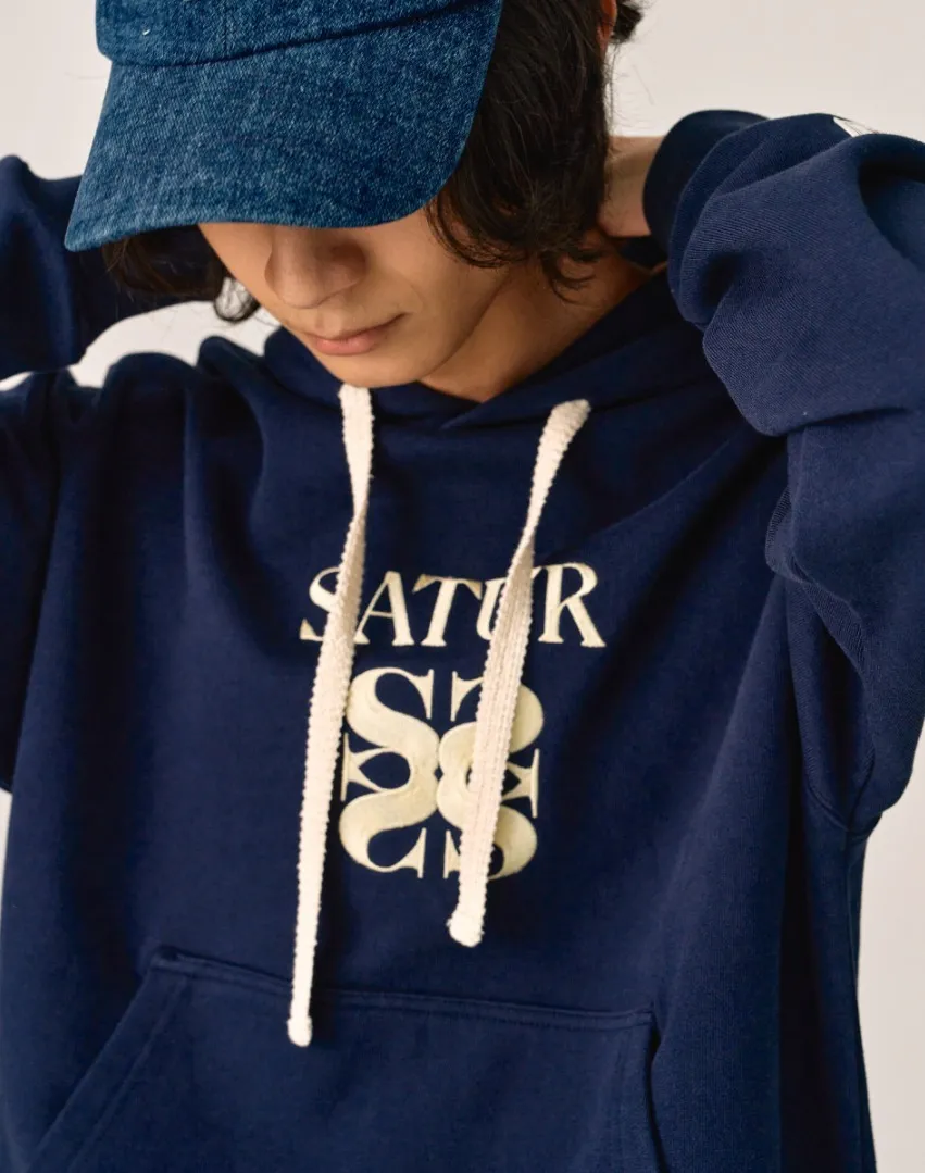 SATUR  |Unisex Street Style Logo Hoodies