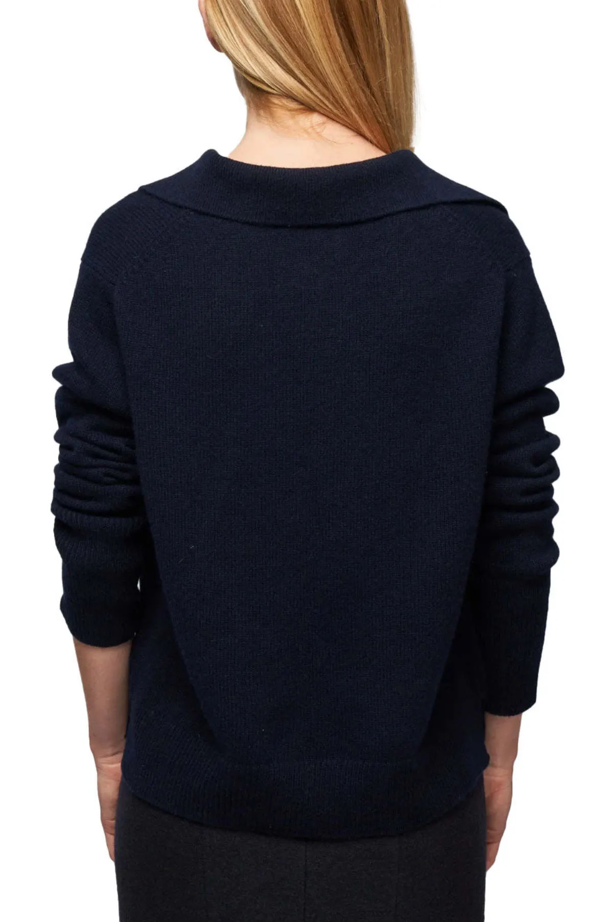 Serena Polo Sweater - Navy