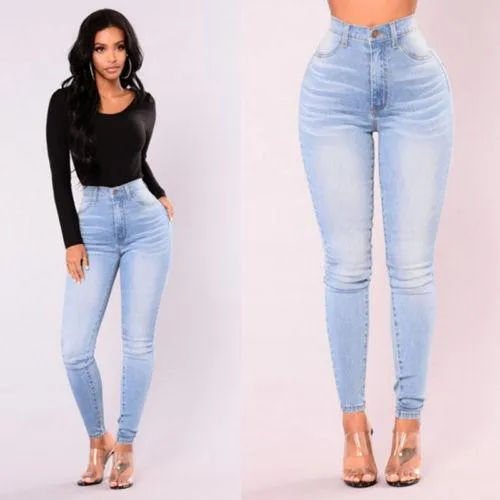 Sexy Jeans Women Denim Skinny Pants High Waist Stretch Lady Jeans Push Up