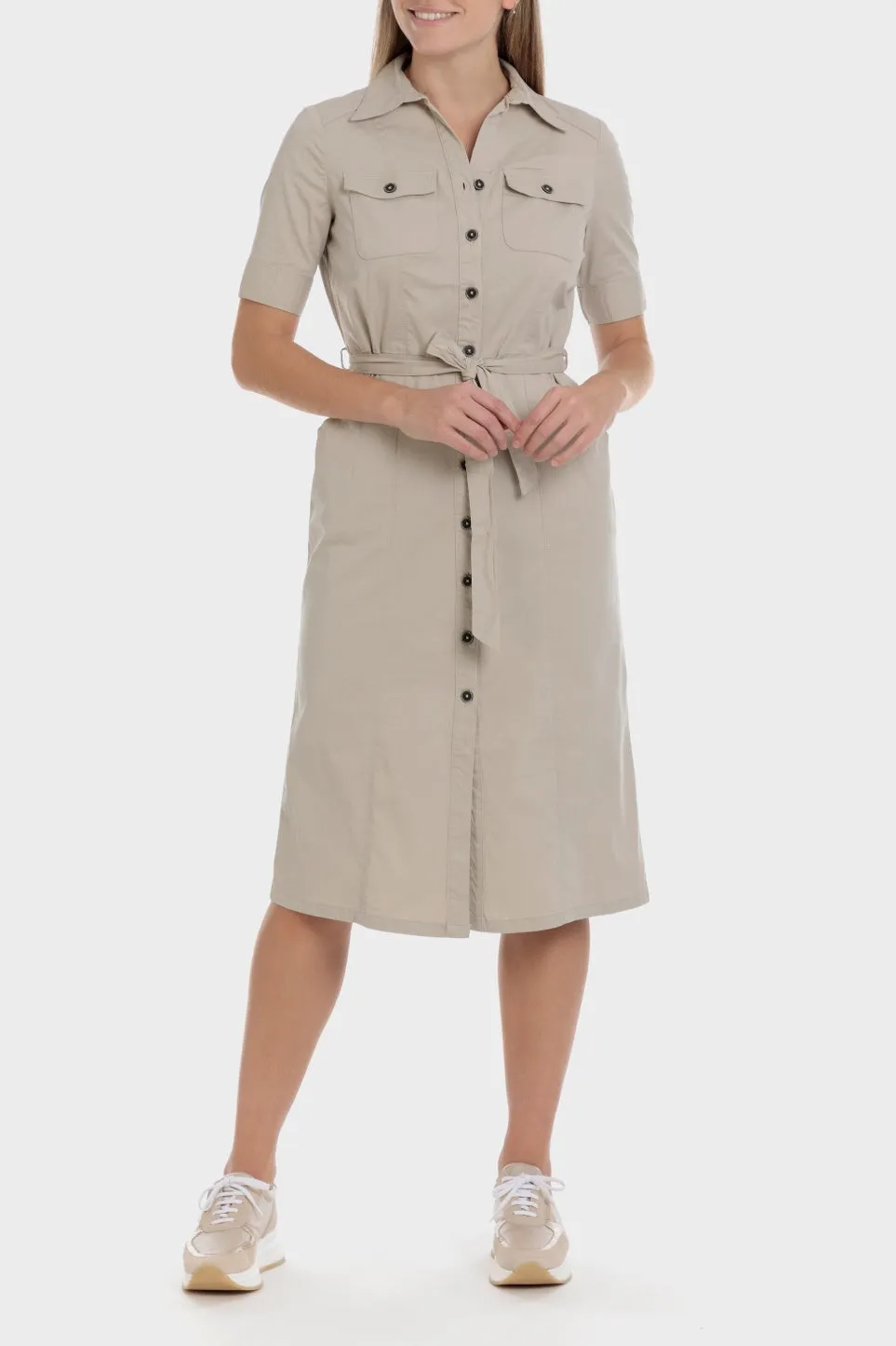 Shirt Dress - Beige