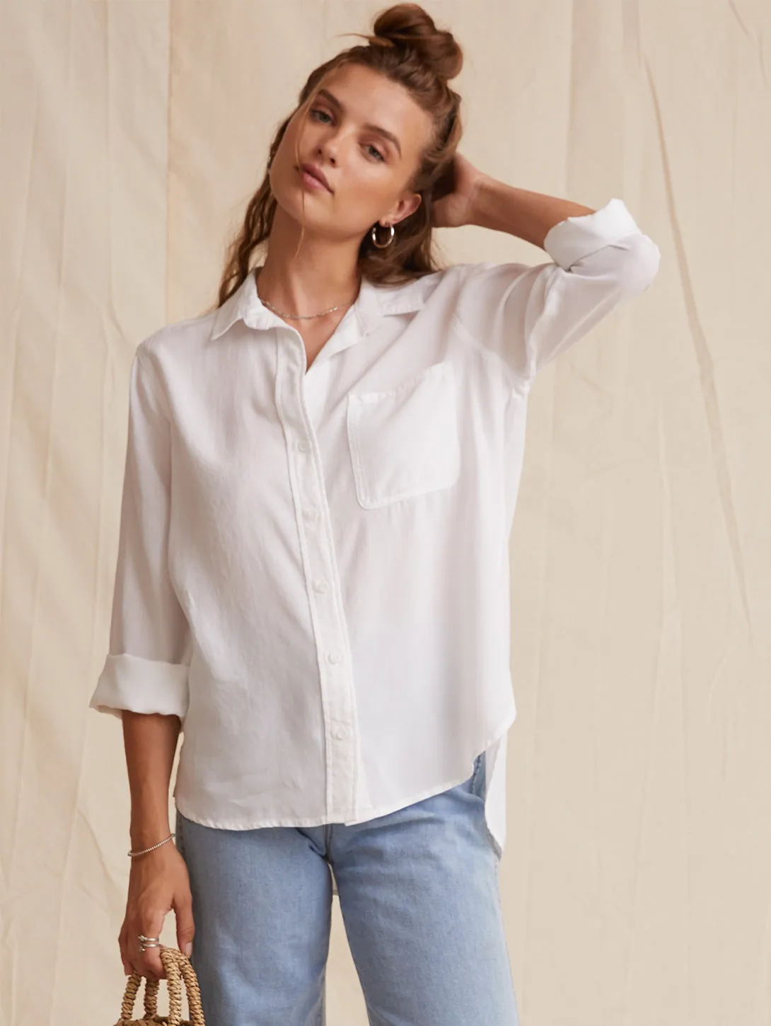 Shirt Tail Shirt - White