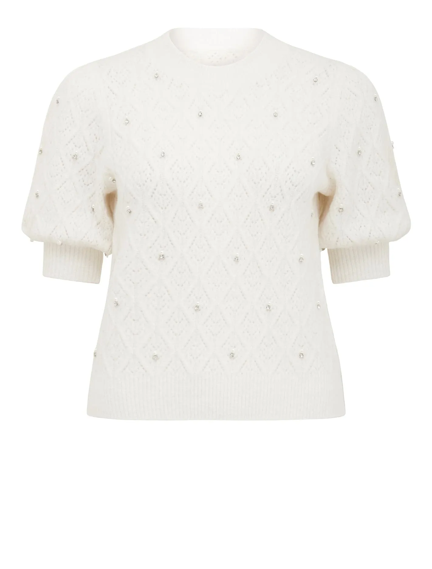 Sierra Embellished Sleeve Knit T-shirt