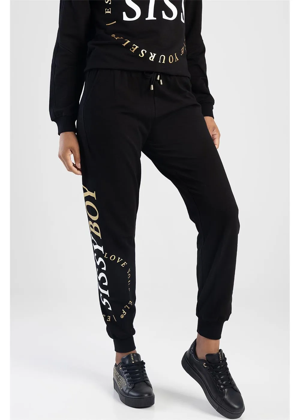 Sissyboy Ps30206 Ladies Track Pants W Print Logo Black