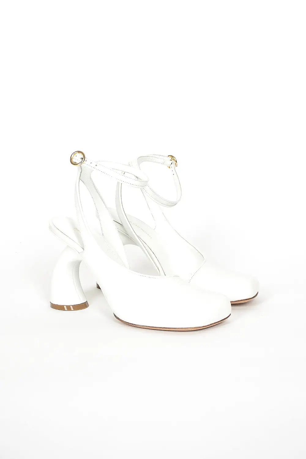 Square Toe Heel White